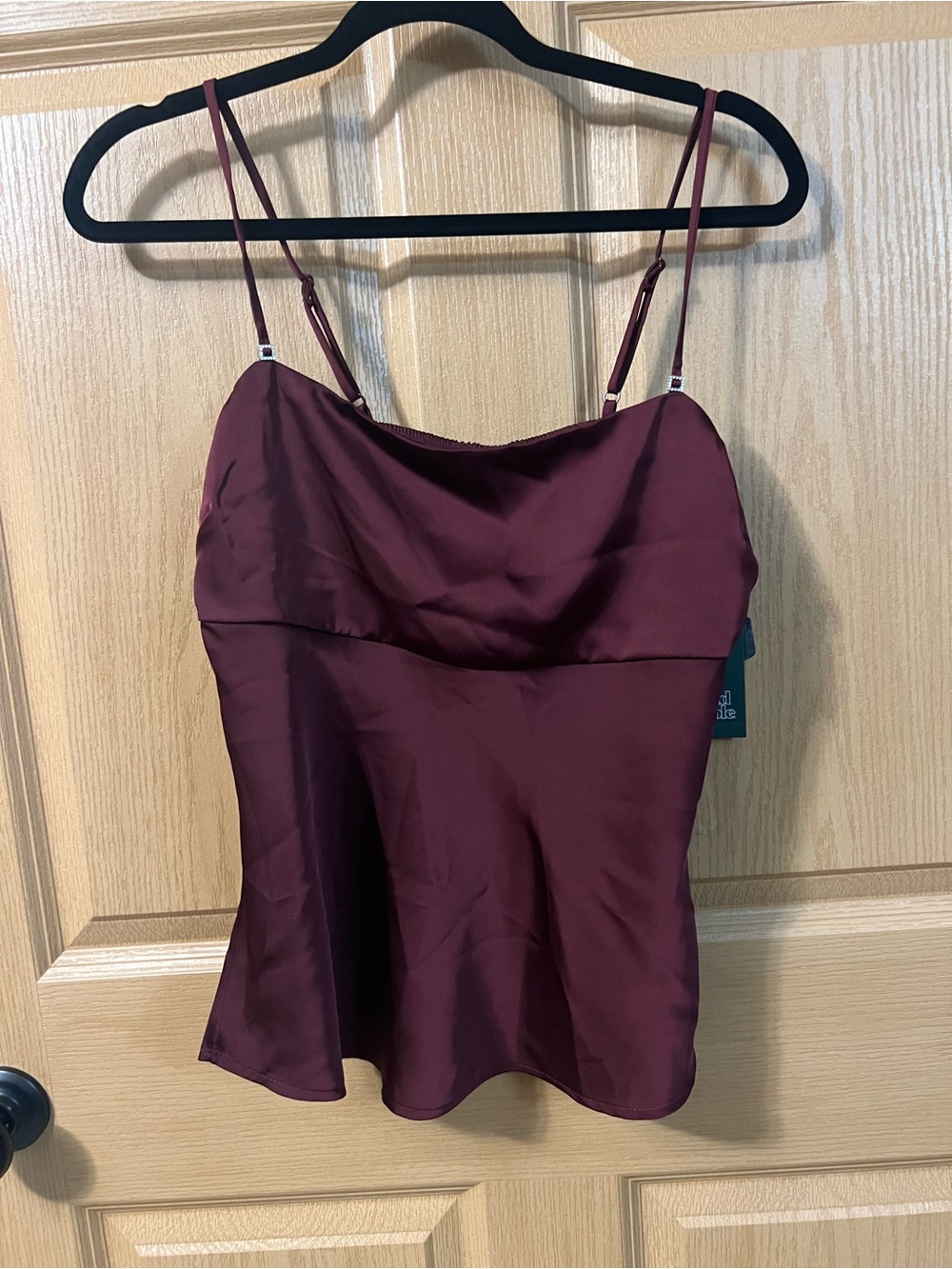 NWT Wild Fable Spaghetti Strap Cami w/bling in Deep Burgundy MSRP $25